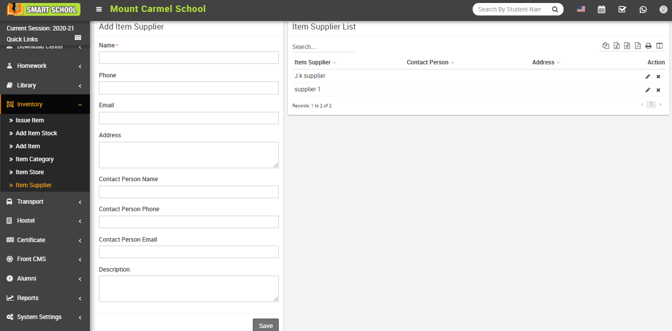 Add item supplier image
