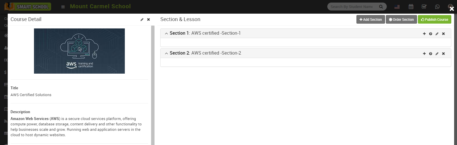section list image